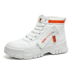 Damen Hohe Sneakers mit modischem Reißverschluss und atmungsaktivem Innenfutter R&B