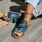 Damen Sommerliche Sandalen mit einzigartigem Glitzerdesign R&B