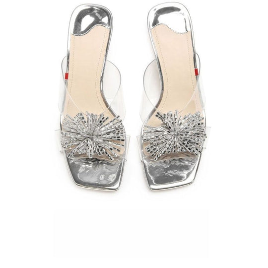 Damen glamouröse Mules mit eleganter Blütenverzierung R&B