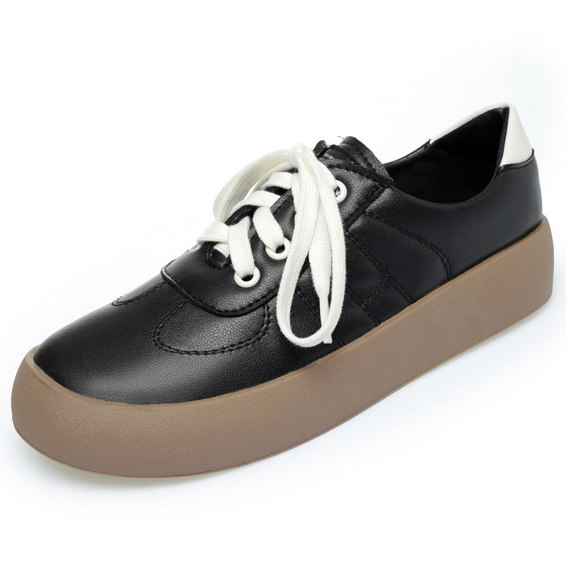 Damen Trendige Plateau-Sneaker aus hochwertigem Kunstleder mit bequemer Sohle R&B