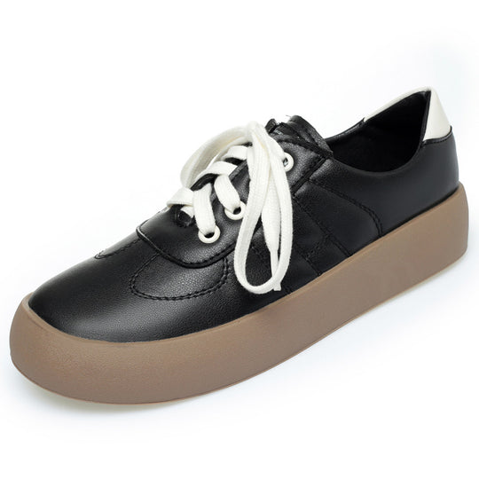 Damen Trendige Plateau-Sneaker aus hochwertigem Kunstleder mit bequemer Sohle R&B