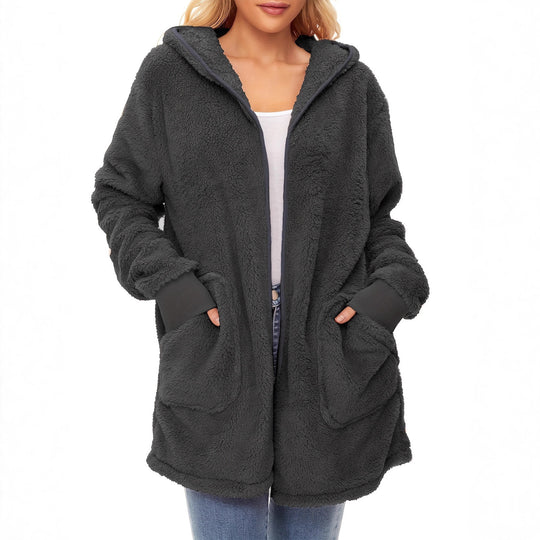 Damen weicher Fleece-Mantels R&B