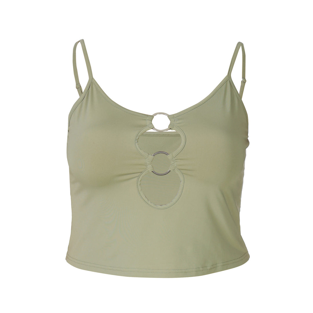 Damen Crop-Top mit einzigartigem Ring-Ausschnitt R&B