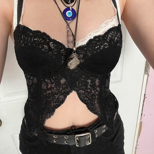 Damen Spitzen-Bustier mit floralem Design und verstellbaren Trägern R&B