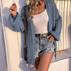 Damen Großer Strickcardigan
