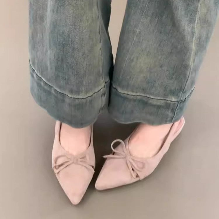 Damen Sling-Ballerinas mit dekorativem Schleifendetail und komfortablem Fußbett R&B