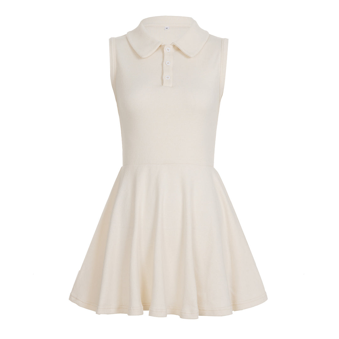 Damen Polo-Kleid mit elegantem Kragen und fließendem Rock R&B