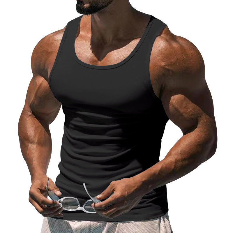 Herren Atmungsaktives Sport-Tanktop mit körperbetontem Schnitt R&B
