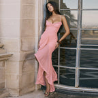Damen Elegantes Wickelkleid mit Rüschendetails und figurbetontem Schnitt R&B