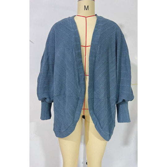 Damen lässige Strickjacke mit oversized Schnitt und lässigen Ärmeln R&B