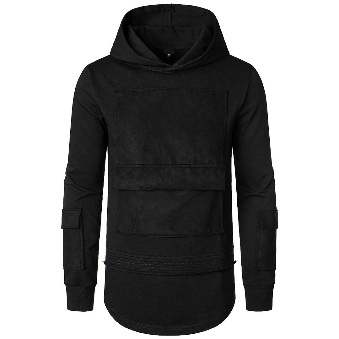Herren modischer Hoodie mit integrierten Taschen und einzigartigem Design R&B