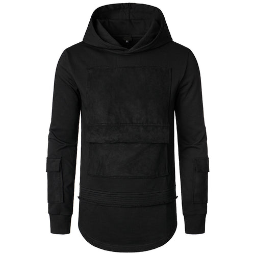 Herren modischer Hoodie mit integrierten Taschen und einzigartigem Design R&B