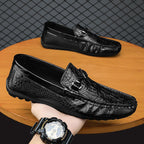 Herren Mokassins im eleganten Krokodilleder-Look