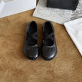Damen Ballerinas mit elastischem Kreuzband und weicher Lederoberfläche R&B
