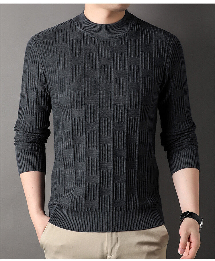 Herren Feinstrickpullover mit modernem Strukturdesign R&B