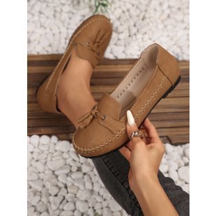 Damen Stilvolle und komfortable Ballerinas mit großem Schleifendetail R&B
