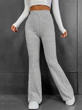 Damen Flared Stretch-Hose mit vertikalem Rippmuster R&B