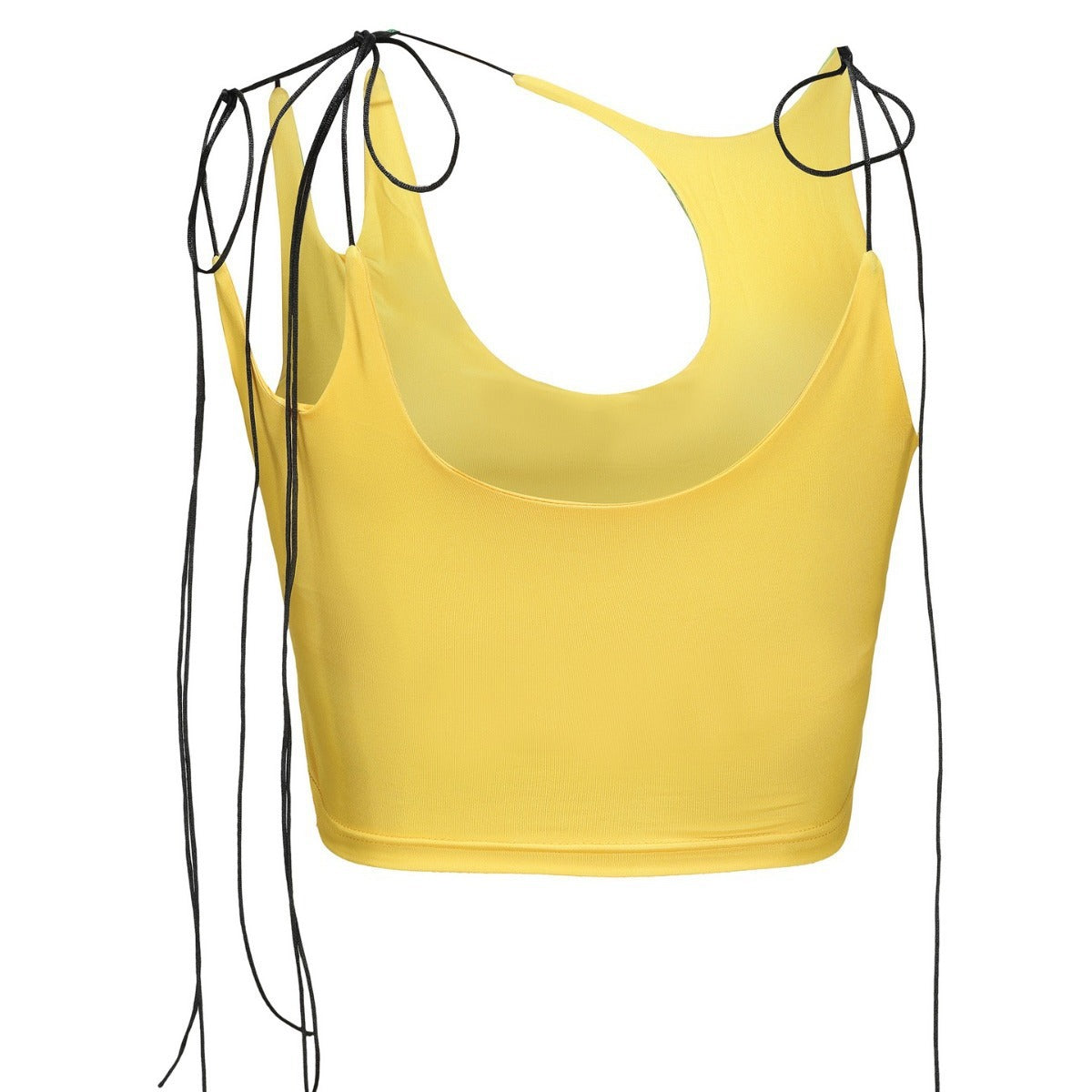 Damen Crop-Top mit asymmetrischem Dekolleté und verstellbaren Trägern R&B