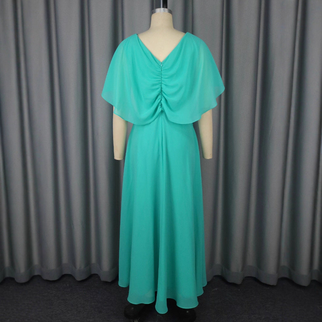 Damen elegantes Maxikleid mit Blütenapplikationen R&B