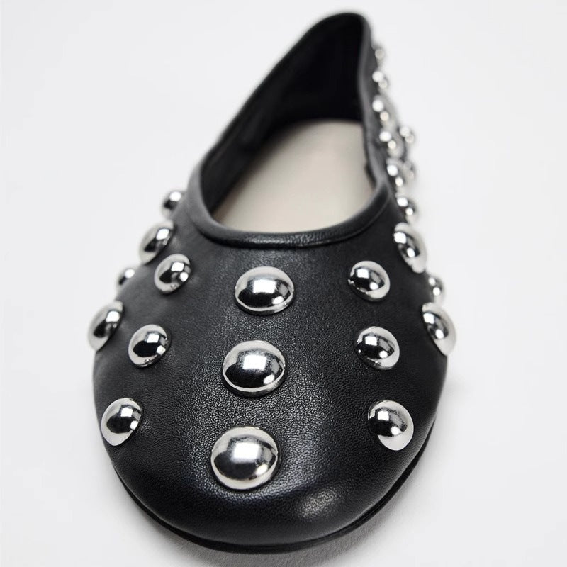 Damen Ballerinas mit modischen Metallakzenten R&B