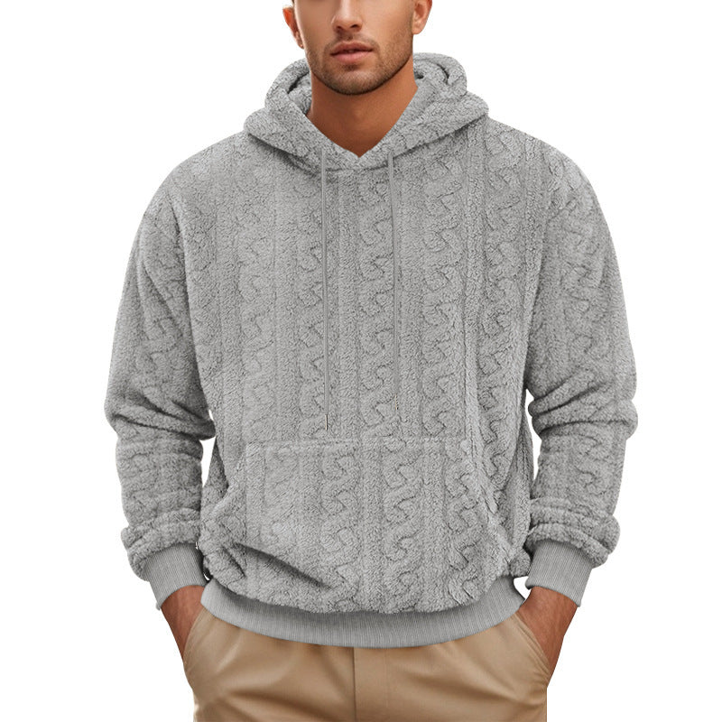 Herren Kuscheliger Hoodie mit innovativer Teddy-Optik und praktischen Eingrifftaschen R&B