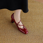 Damen Mary Jane Pumps mit elegantem Tiermuster und bequemem Blockabsatz