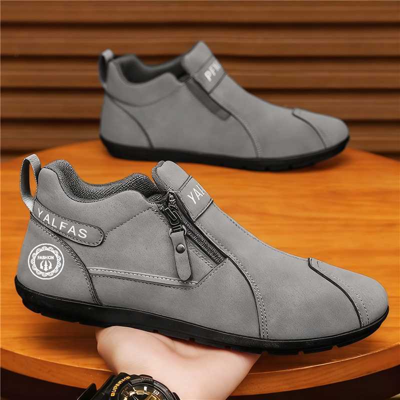 Damen trendige Stiefeletten mit praktischem Reißverschluss und rutschfester Sohle
