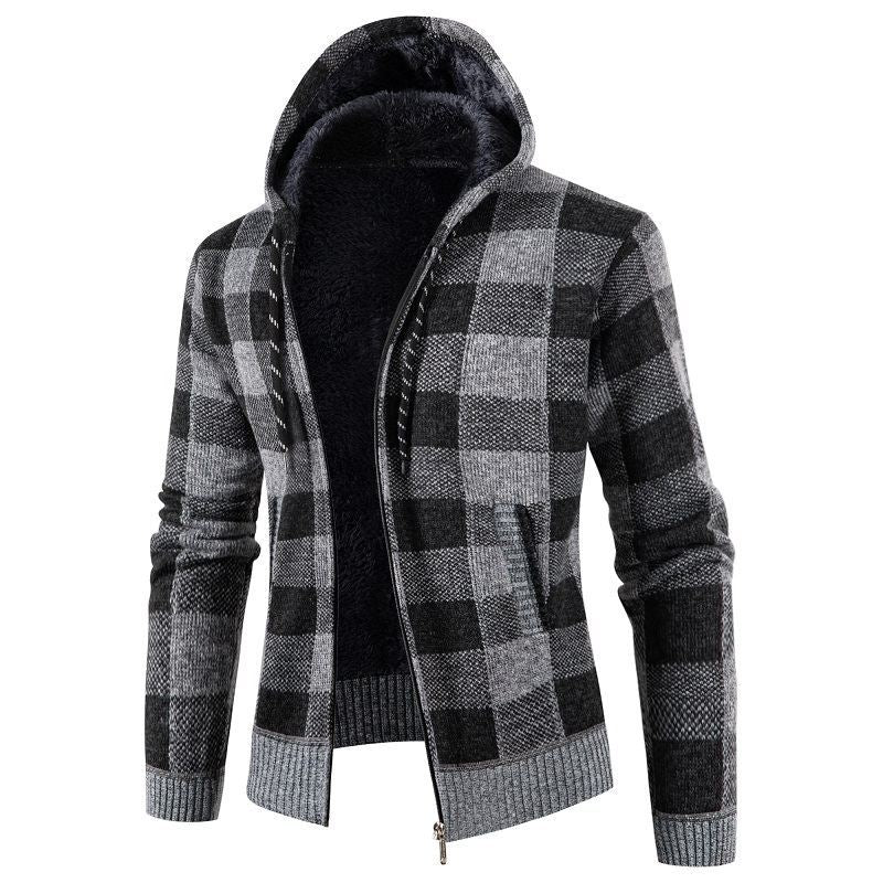Herren modische Kapuzenjacke mit weichem Innenfutter
