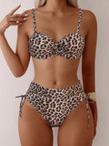 Damen Balconette-Bikini mit hoch geschnittenem Unterteil und seitlichen BindR&Bändern R&B