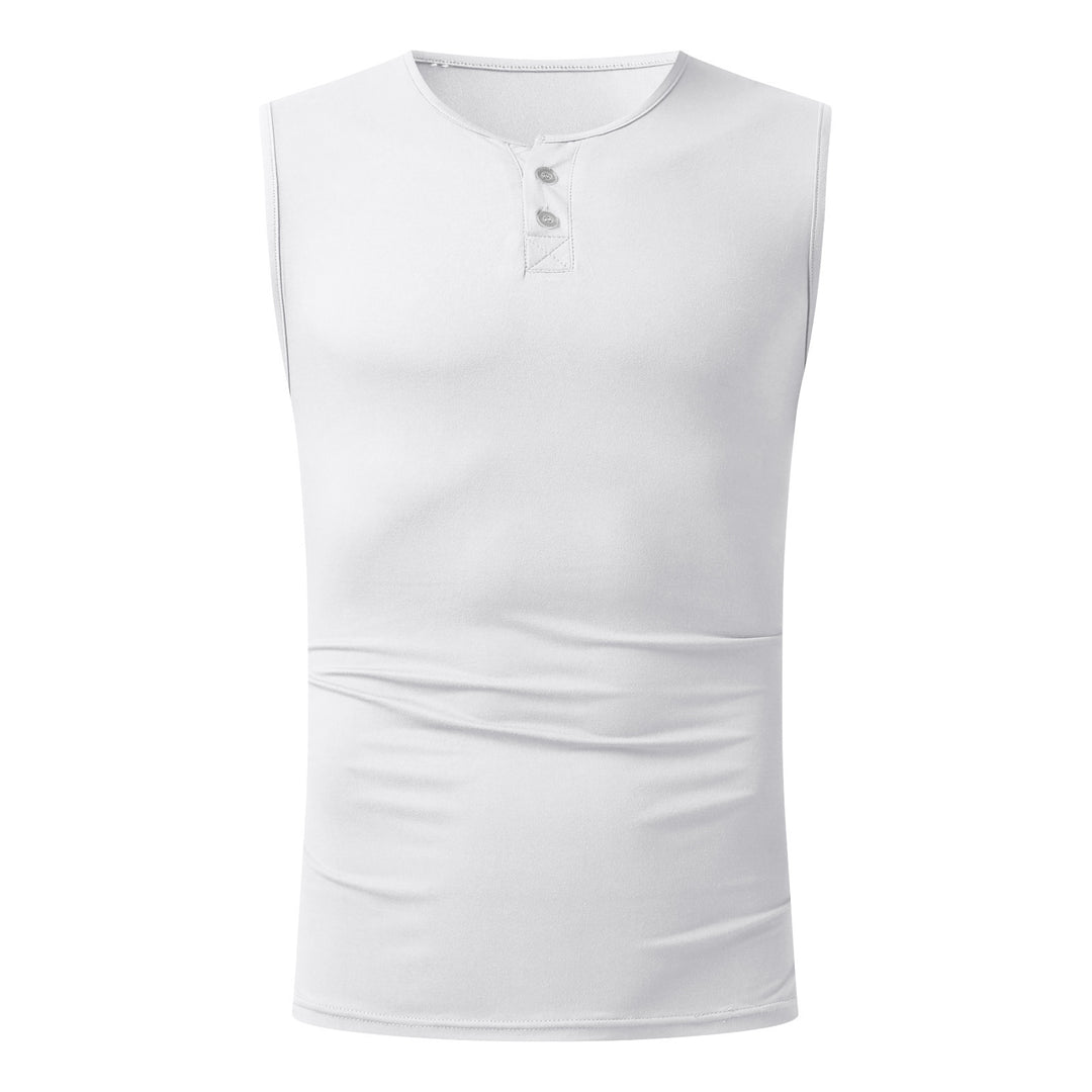 Herren Tanktop mit ausgewogenem Schnitt und praktischen Druckknöpfen R&B