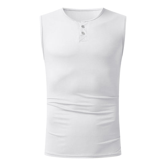 Herren Tanktop mit ausgewogenem Schnitt und praktischen Druckknöpfen R&B