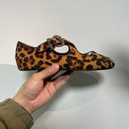 Damen Ballerinas mit elegantem Leopolddesign und modischem Schnallenakzent R&B