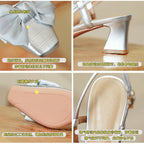 Damen Slingback-Pumps mit Schleife