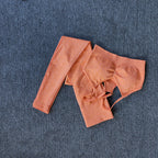 Damen Sportliches Crop Top- und Leggings-Set mit atmungsaktivem Material R&B