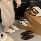 Damen elegante Mules mit geschwungenem Design