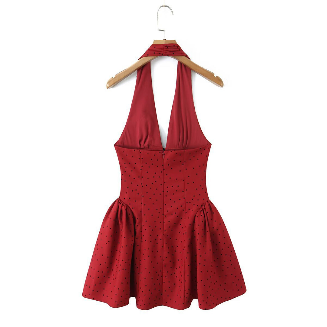 Damen Neckholder-Kleid mit schmeichelndem Schnitt und eingearbeiteten Falten R&B