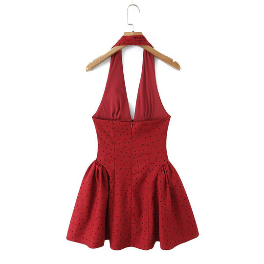 Damen Neckholder-Kleid mit schmeichelndem Schnitt und eingearbeiteten Falten R&B