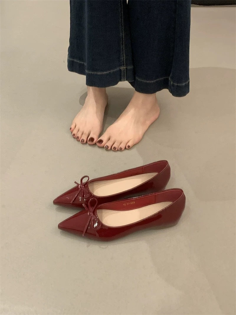 Damen Elegante Ballerinas mit zartem Schleifen-Detail und bequemer Passform R&B