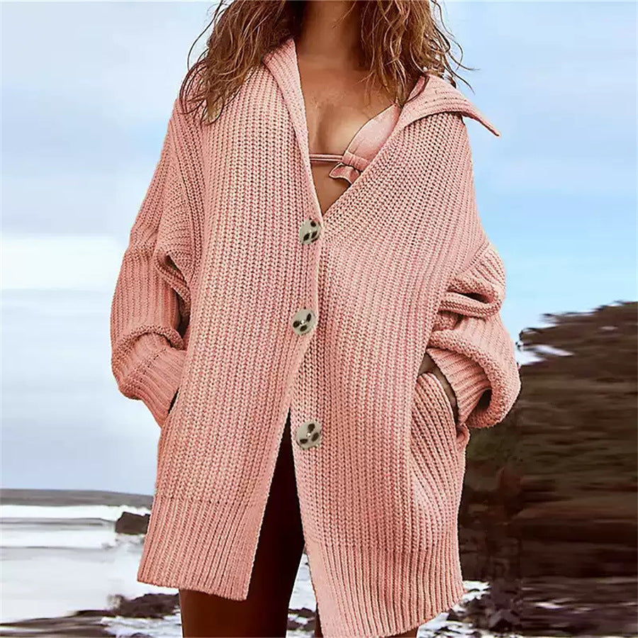 Damen Strickjacke mit eleganter Knopfakzentuierung und lässigem Schnitt R&B