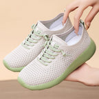 Damen Sportliche Freizeitsneakers mit elastischer Mesh-Oberfläche