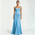Damen Maxikleid mit innovativem Drapierungseffekt und elegantem Schnitt R&B