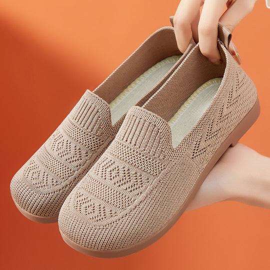 Damen Bequeme Slip-On Schuhe mit atmungsaktivem Netzwerkdesign R&B