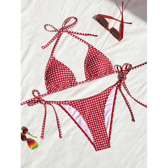 Damen Triangel-Bikini mit trendigem Leopardenmuster R&B