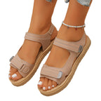 Damen Bequeme Riemchen-Sandalen mit verstellbaren Klettverschlüssen R&B