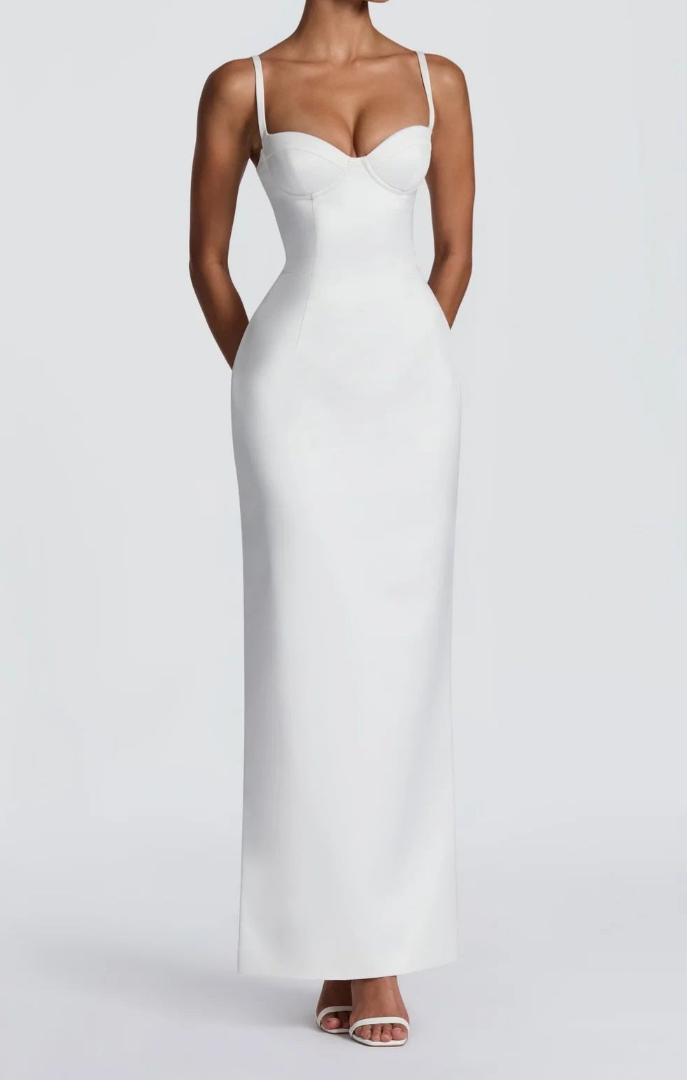 Damen Elegantes langes Hochzeitskleid R&B