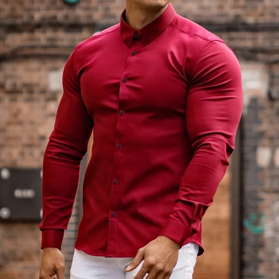Herren Elegantes Hemd mit körpernahem Schnitt R&B