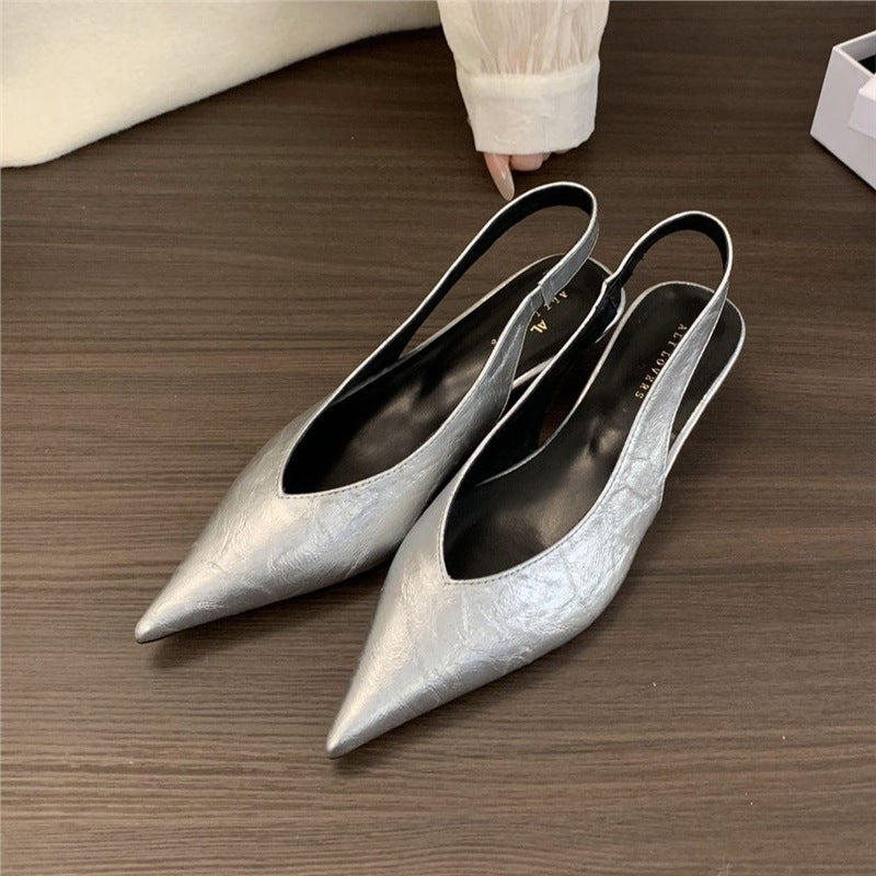 Damen Slingback Pumps mit eleganter spitz zulaufender Silhouette R&B