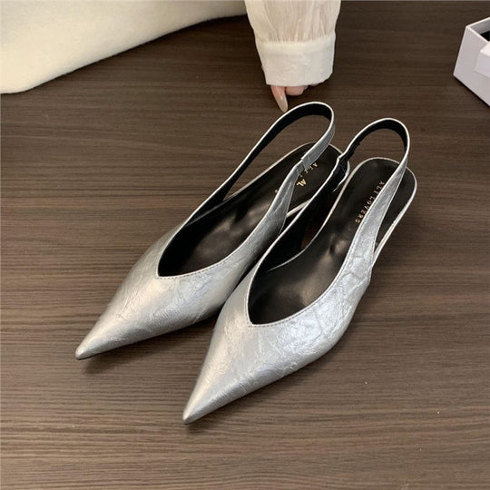 Damen Slingback Pumps mit eleganter spitz zulaufender Silhouette R&B