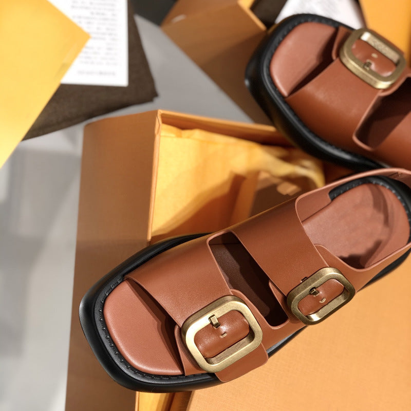 Damen Komfortable Sandalen mit modischem Schnallen-Design
