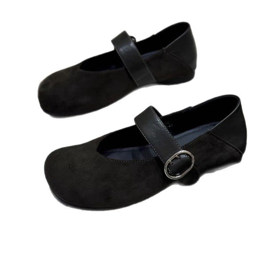 Damen Ballerinas mit modischem Leopardenmuster und anpassbarem Riemen R&B